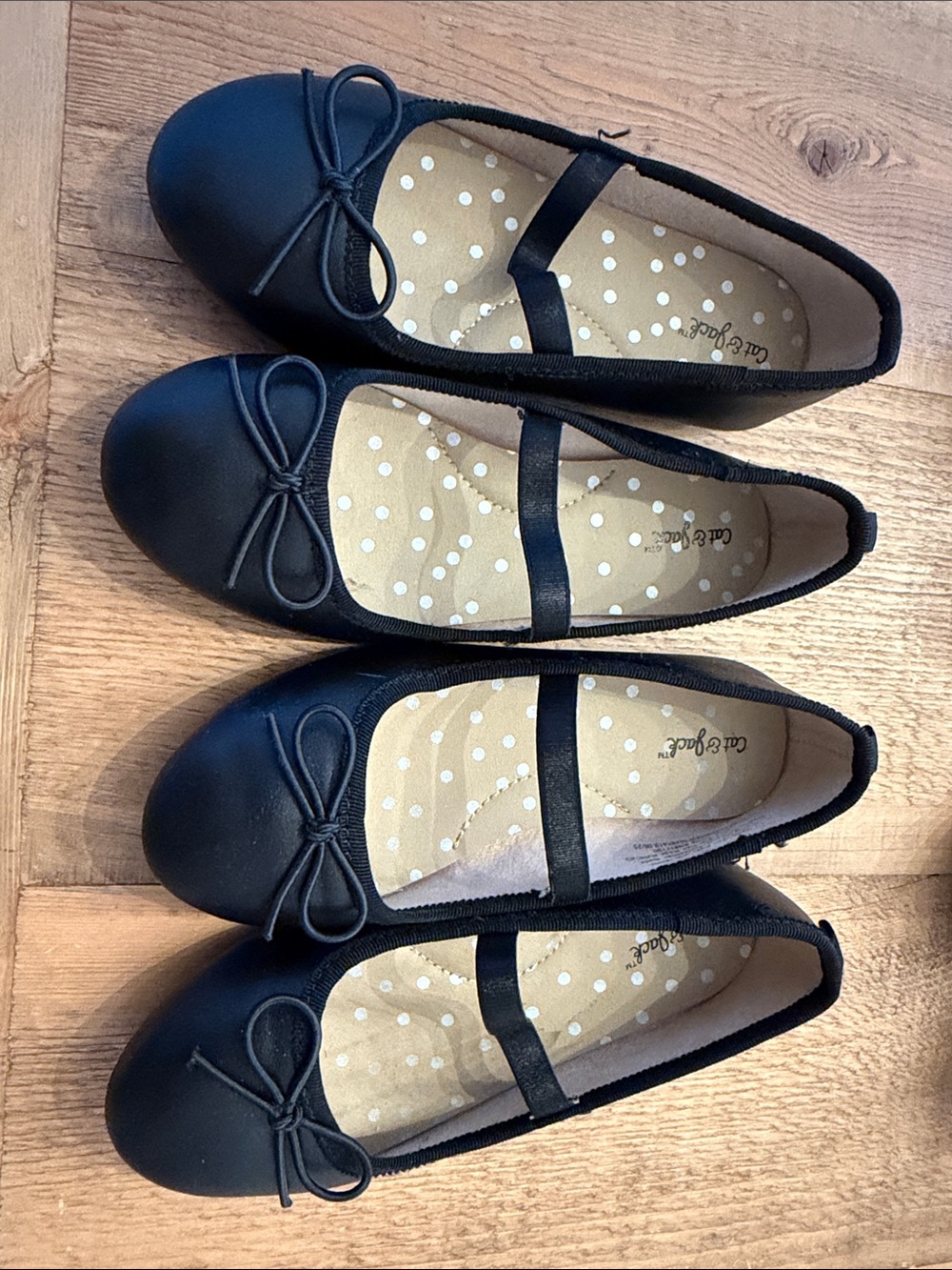 Cat & Jack Black Mary Jane Ballet Flats with Bow